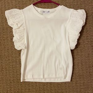 Zara ruffle sleeve top